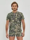 Мужские трусы с футболкой / Камуфляж Зеленый Слоник