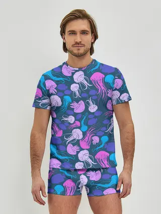 Мужские трусы с футболкой / Медузы