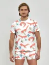 Мужские трусы с футболкой / Fox Pattern