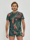 Мужские трусы с футболкой / Тропический комуфляж