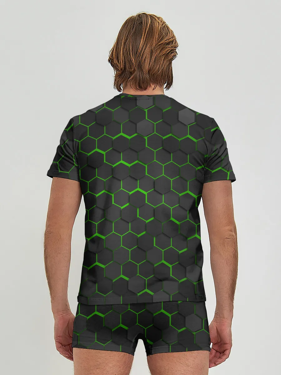 Мужские трусы с футболкой / OCTAGON зеленый