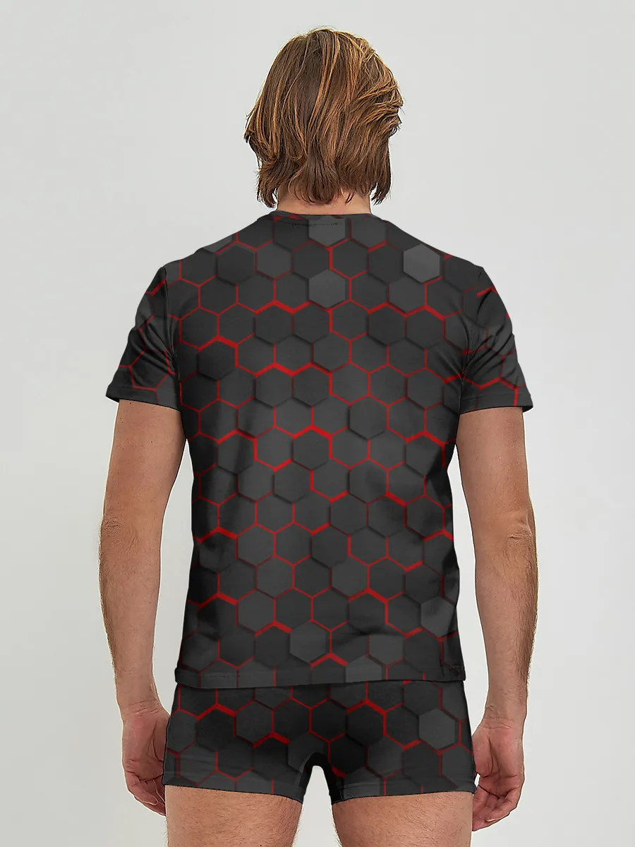 Мужские трусы с футболкой / OCTAGON красный