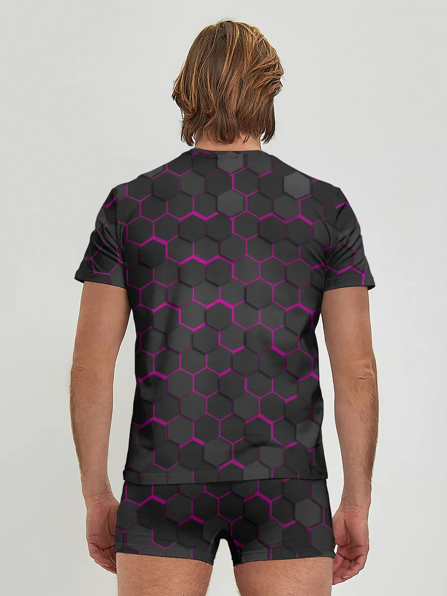 Мужские трусы с футболкой / OCTAGON розовый