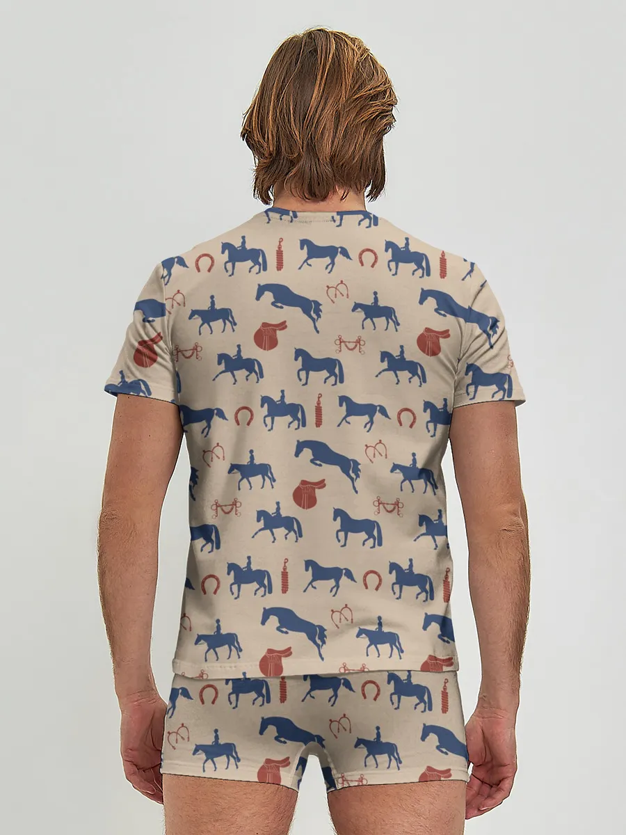 Мужские трусы с футболкой / кони