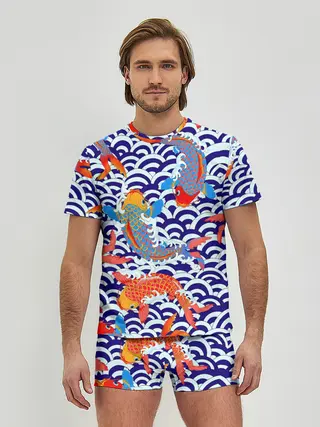 Мужские трусы с футболкой / Карп Кои