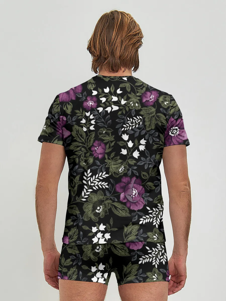 Мужские трусы с футболкой / Цветы