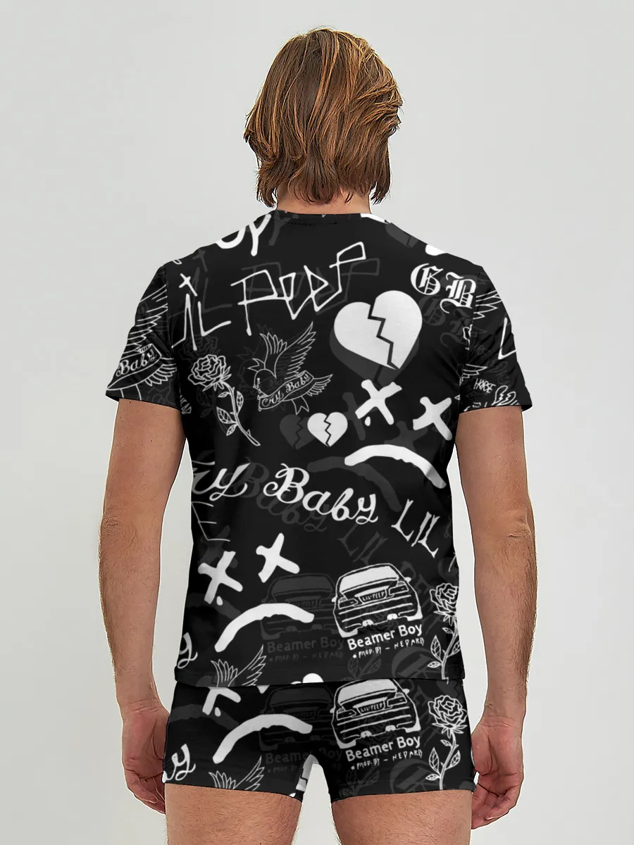 Мужские трусы с футболкой / LIL PEEP