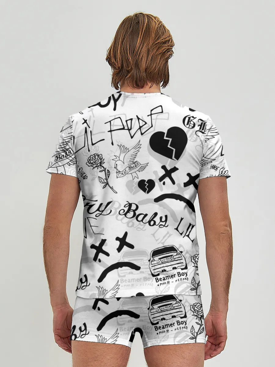 Мужские трусы с футболкой / LIL PEEP