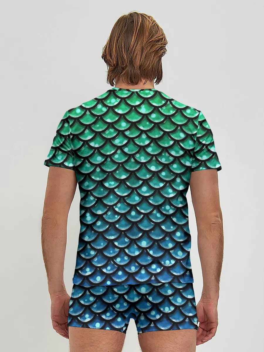 Мужские трусы с футболкой / Змеиная кожа