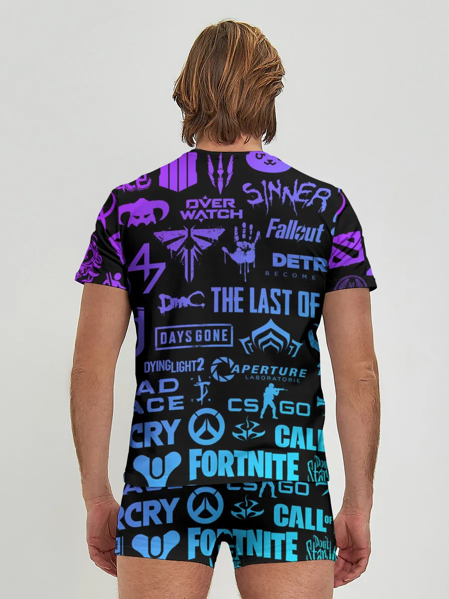 Мужские трусы с футболкой / ЛОГОТИПЫ ИГР