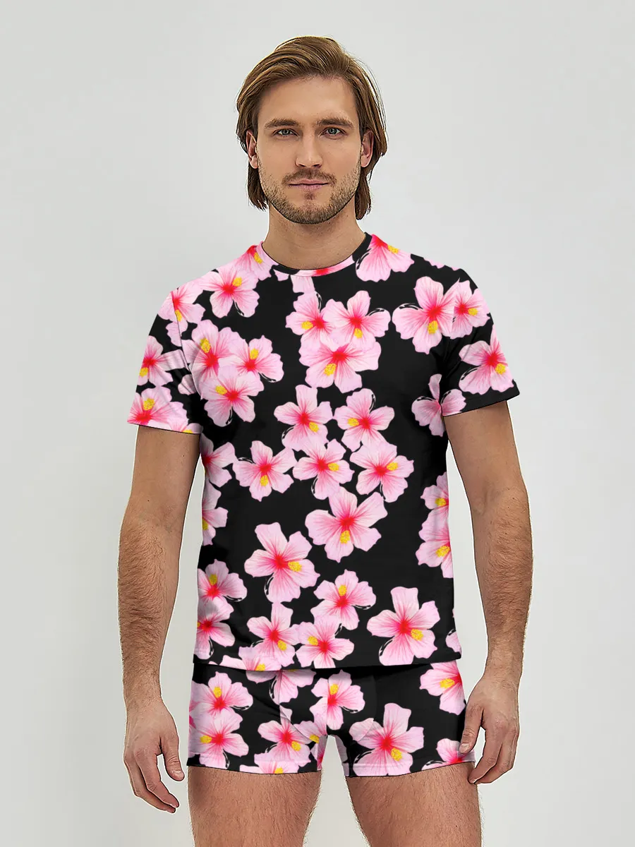 Мужские трусы с футболкой / Цветы желаний