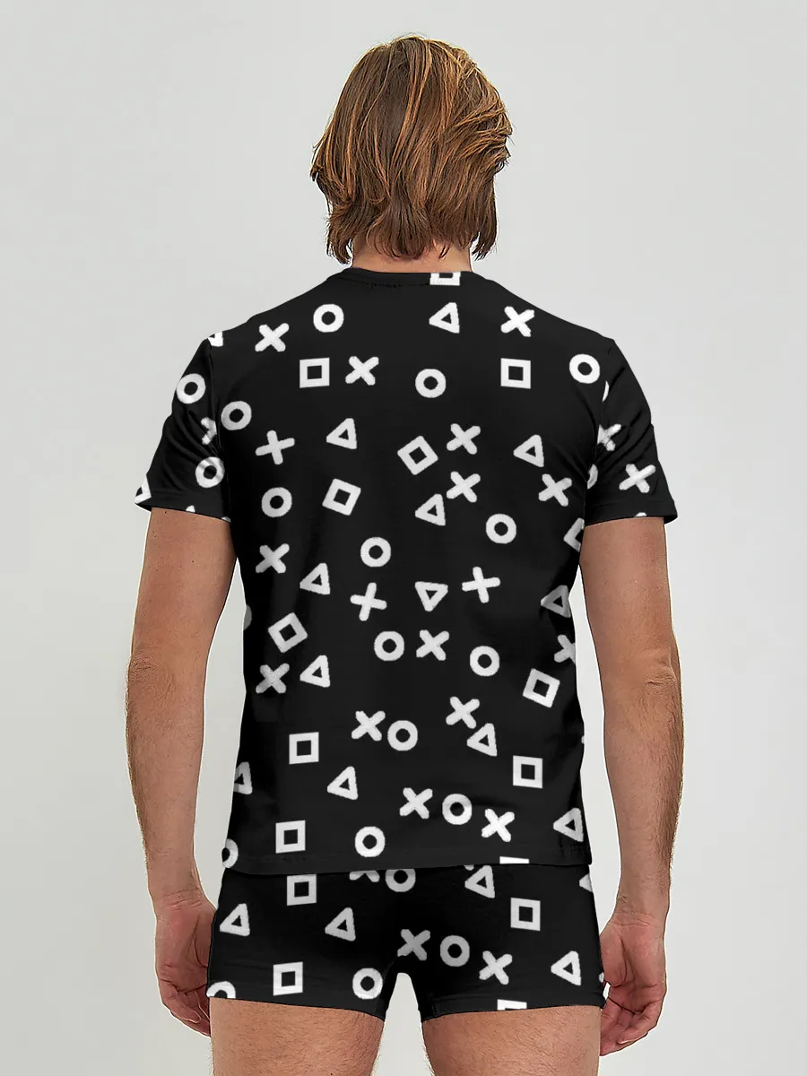 Мужские трусы с футболкой / Геометрические фигуры