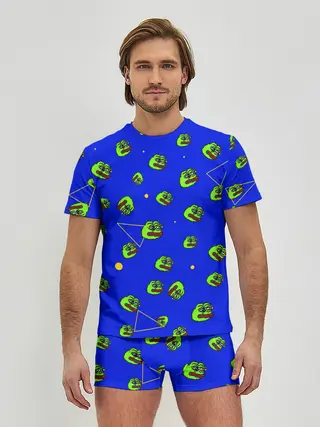 Мужские трусы с футболкой / Лягушка Пепе