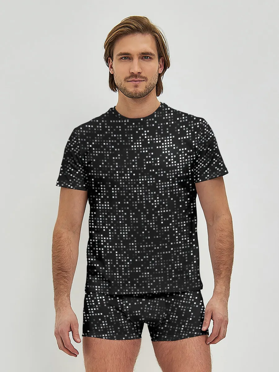 Мужские трусы с футболкой / Блестящие полутона