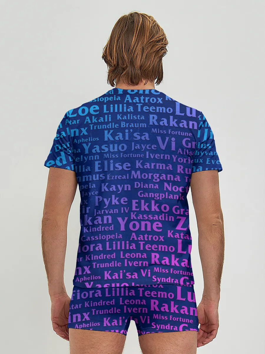 Мужские трусы с футболкой / League of Legends Names
