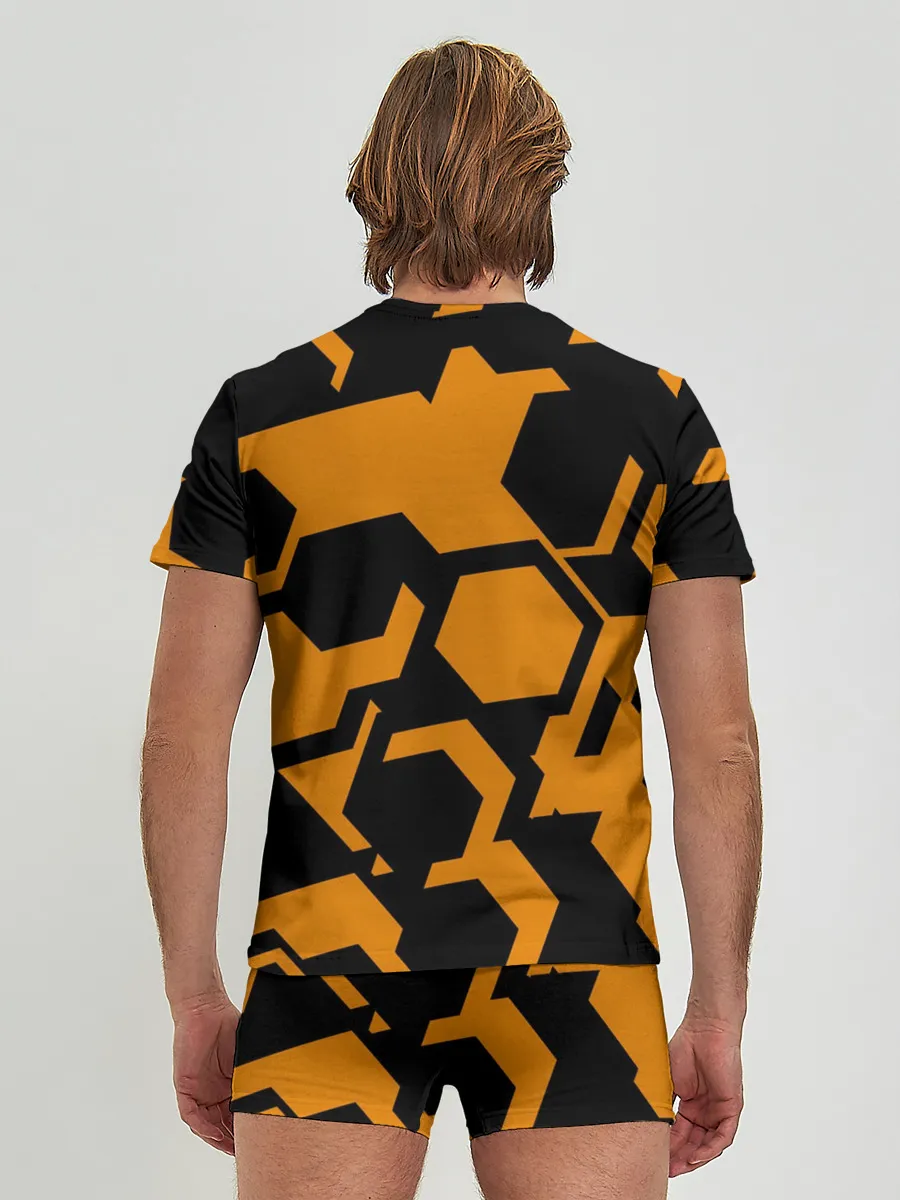 Мужские трусы с футболкой / КИБЕРПАНК, жёлтый