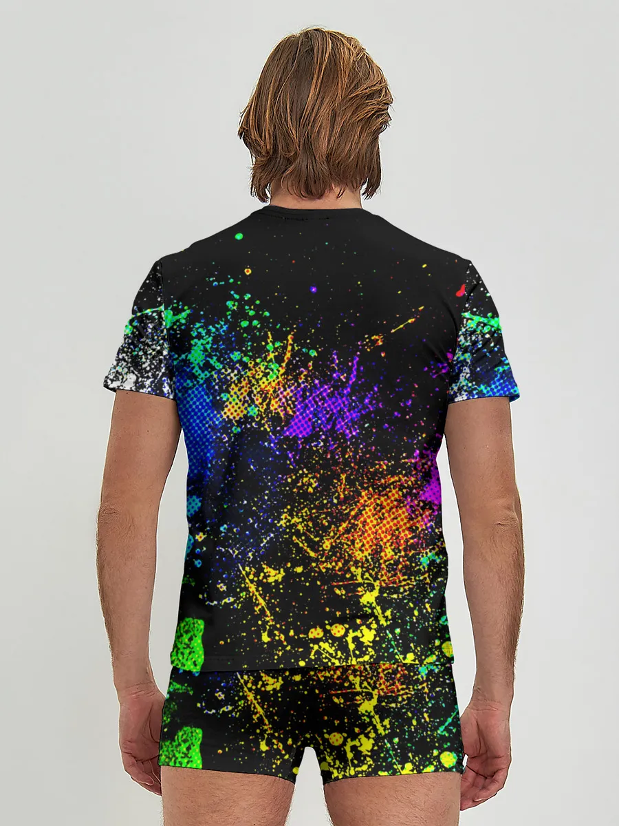 Мужские трусы с футболкой / БРЫЗКИ КРАСОК