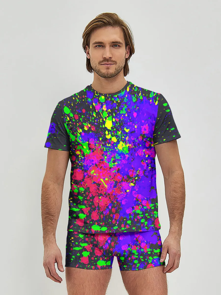 Мужские трусы с футболкой / КИСЛОТНЫЕ БРЫЗГИ