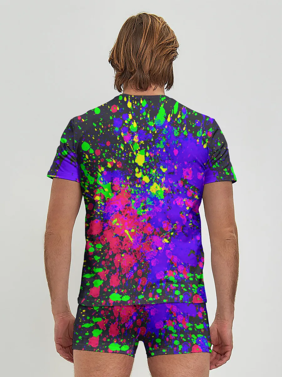 Мужские трусы с футболкой / КИСЛОТНЫЕ БРЫЗГИ