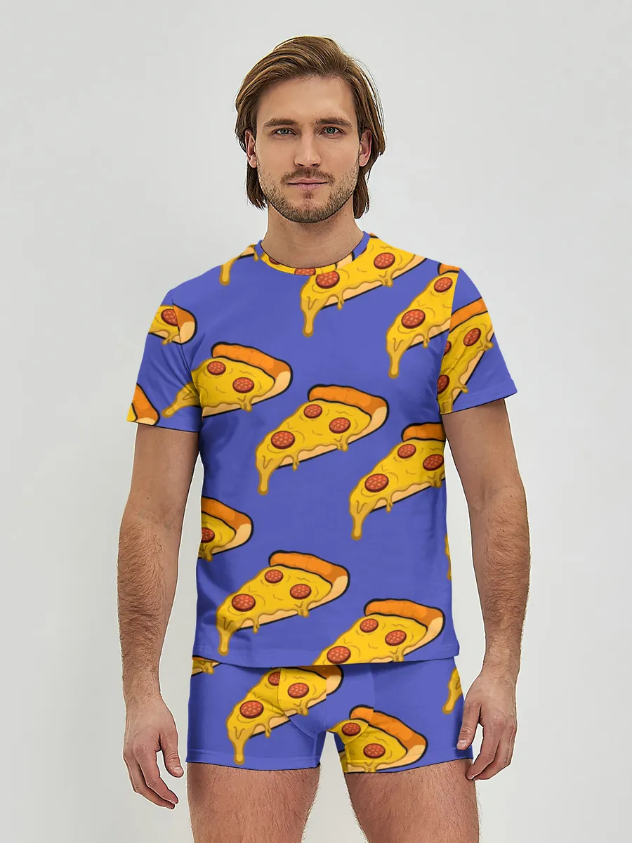 Мужские трусы с футболкой / Кусочки пиццы