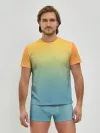 Мужские трусы с футболкой / Мягкий летний градиент