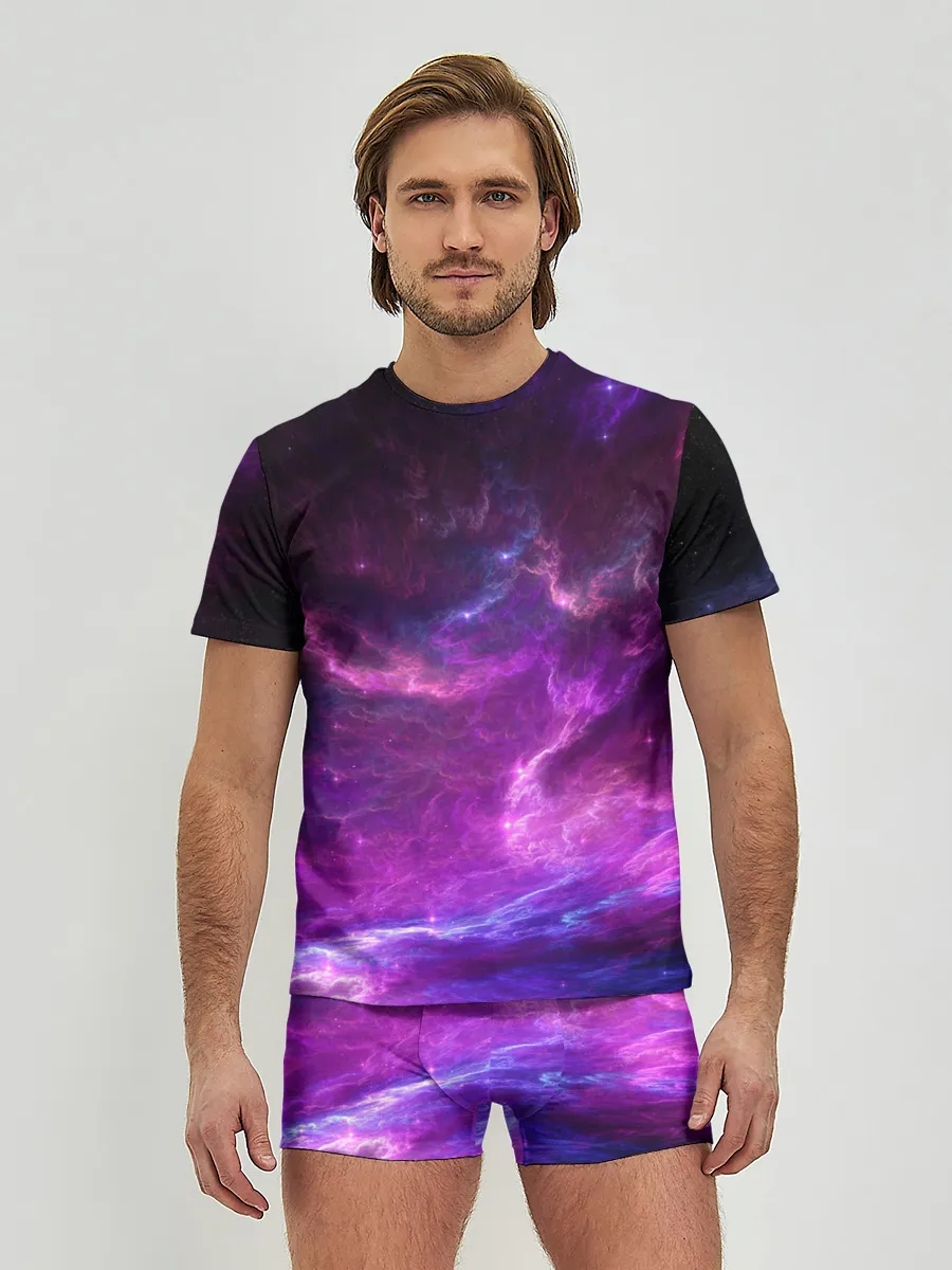 Мужские трусы с футболкой / Космическое небо