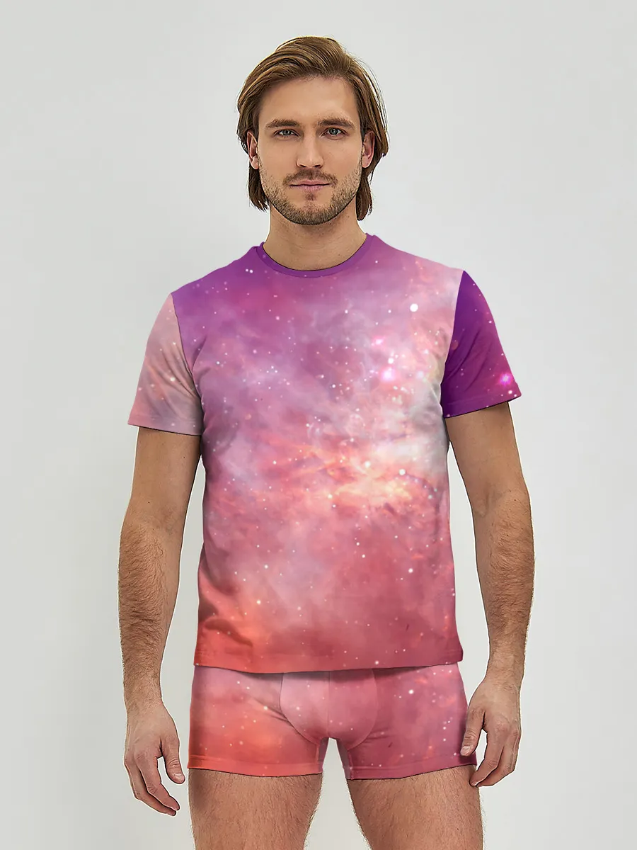 Мужские трусы с футболкой / Космическое небо