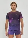 Мужские трусы с футболкой / Космические туманности