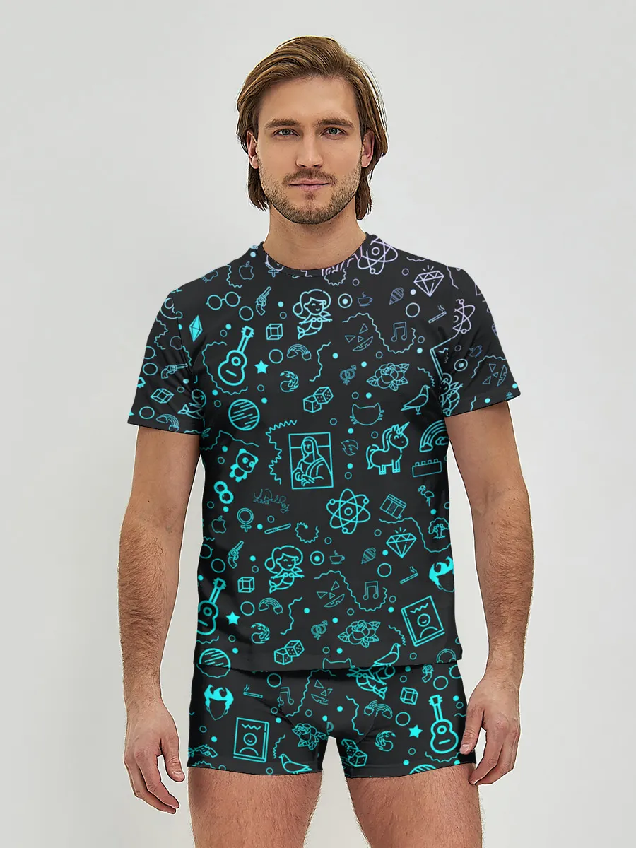 Мужские трусы с футболкой / Наука