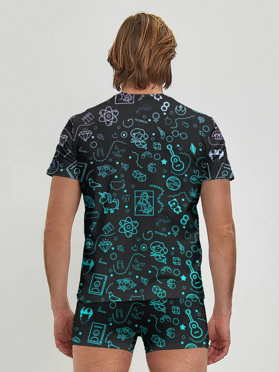 Мужские трусы с футболкой / Наука
