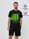 Мужской костюм с шортами / MONSTER ENERGY NEON | НЕОН