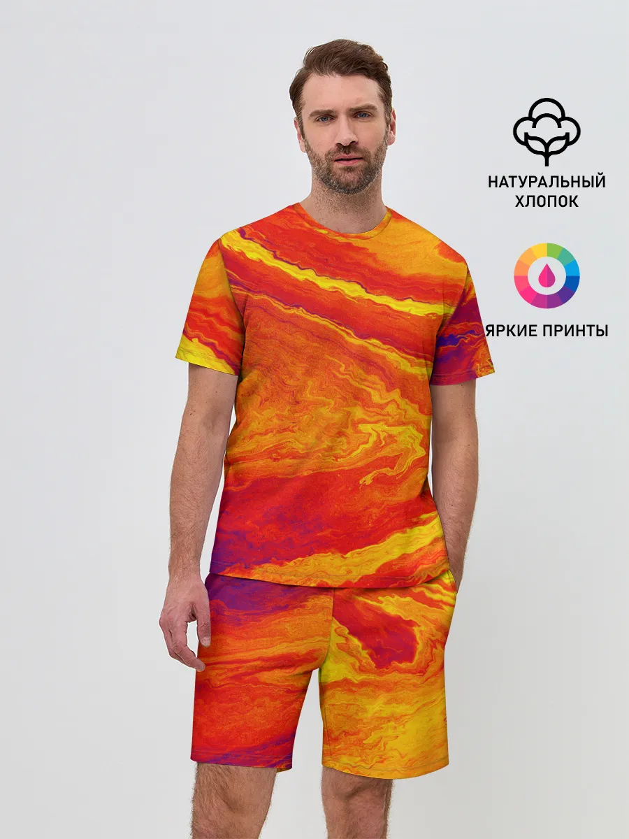 Мужской костюм с шортами / ПЯТНО ЮПИТЕРА | ОРАНЖЕВЫЙ ГРАНЖ