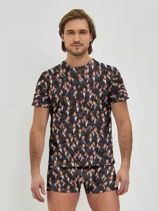 Мужские трусы с футболкой / Растерянный Траволта