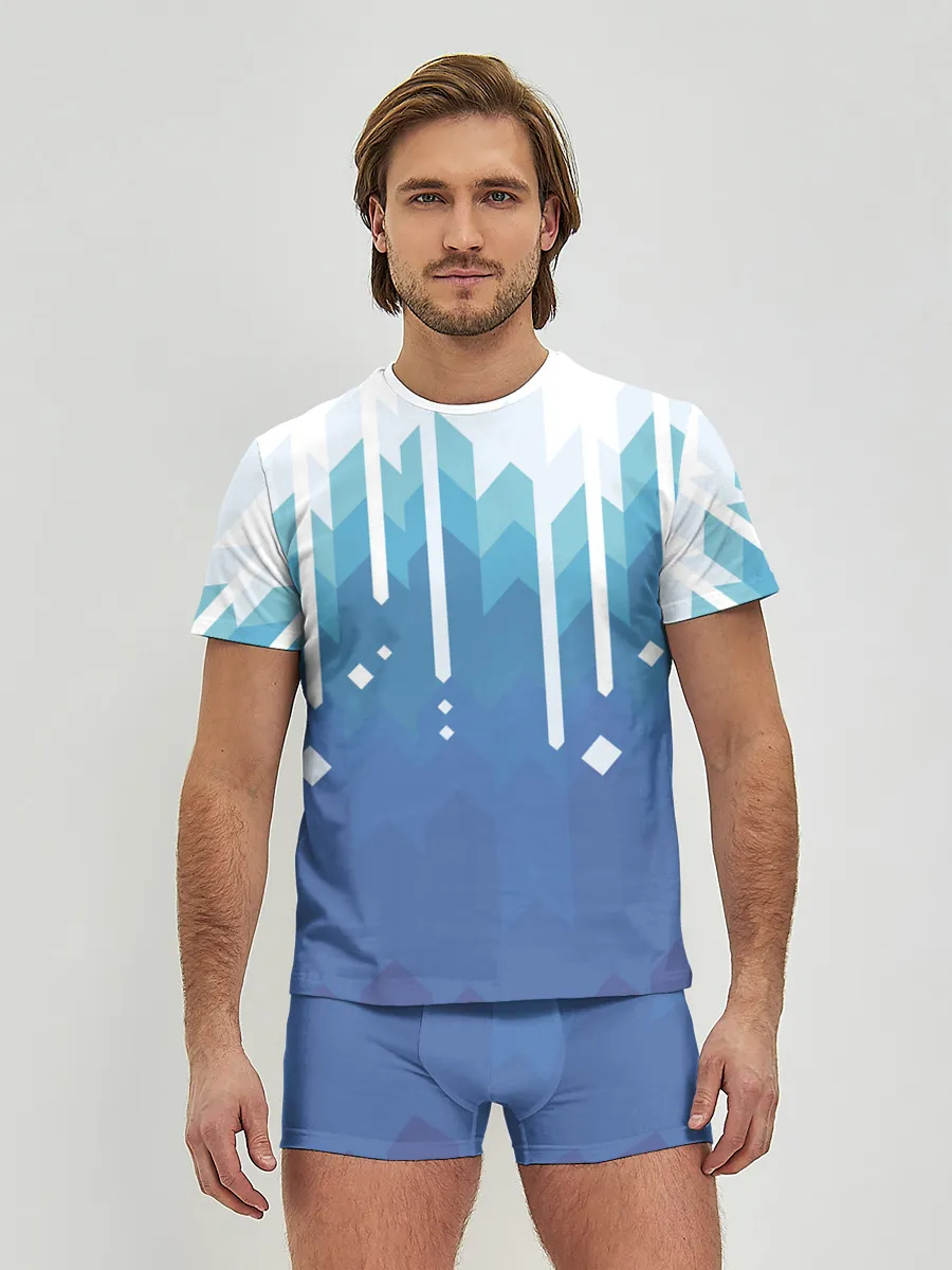 Мужские трусы с футболкой / Пиксельные сливки