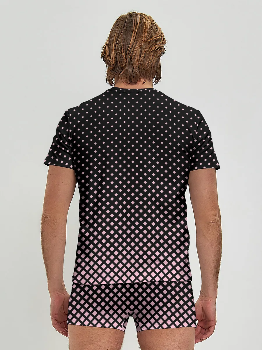 Мужские трусы с футболкой / Ромбы