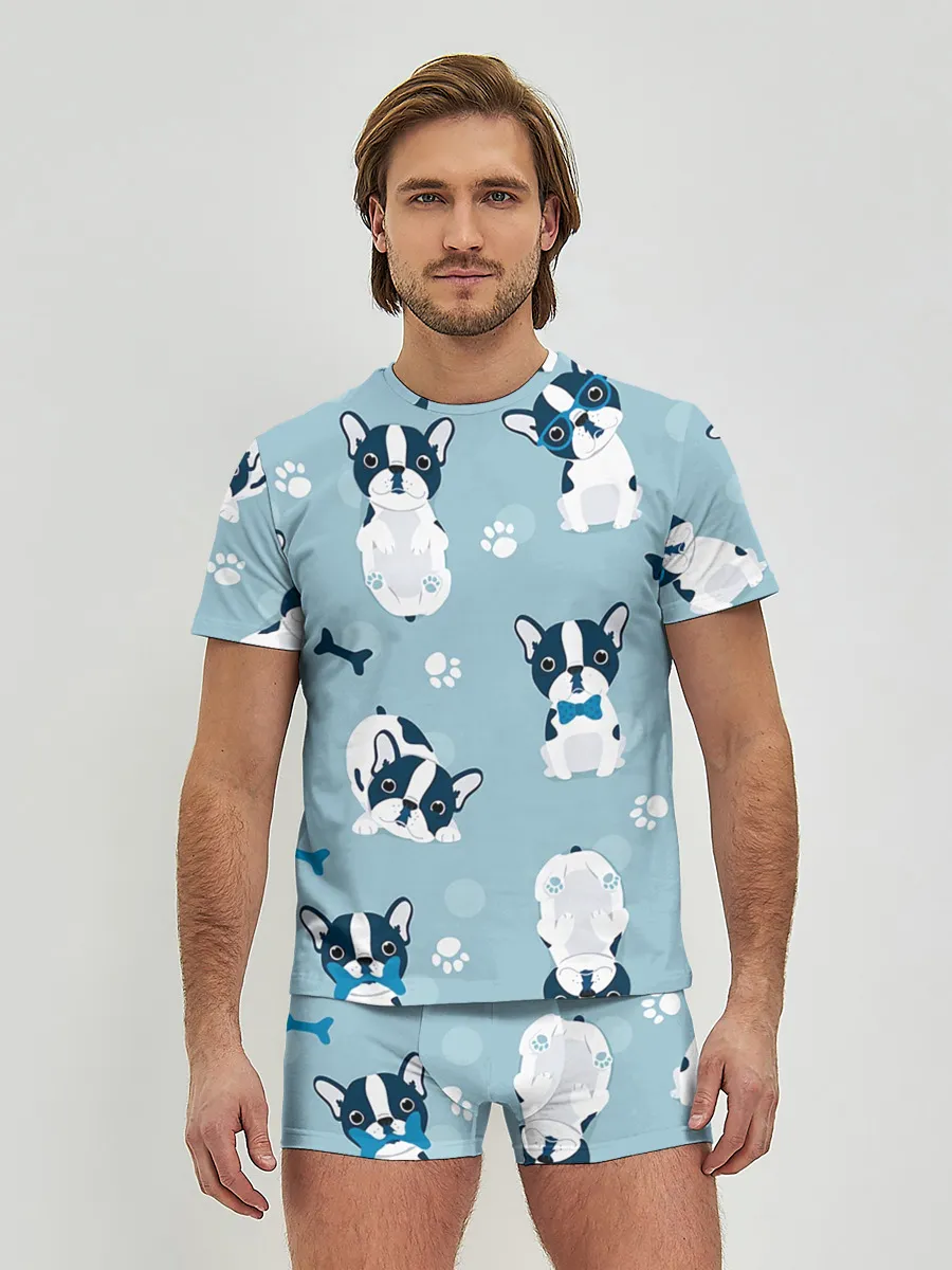 Мужские трусы с футболкой / Собачки