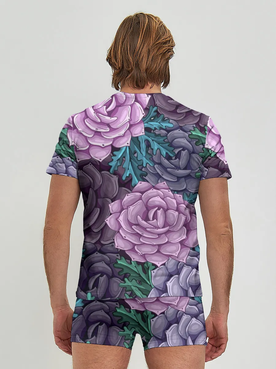 Мужские трусы с футболкой / Цветы