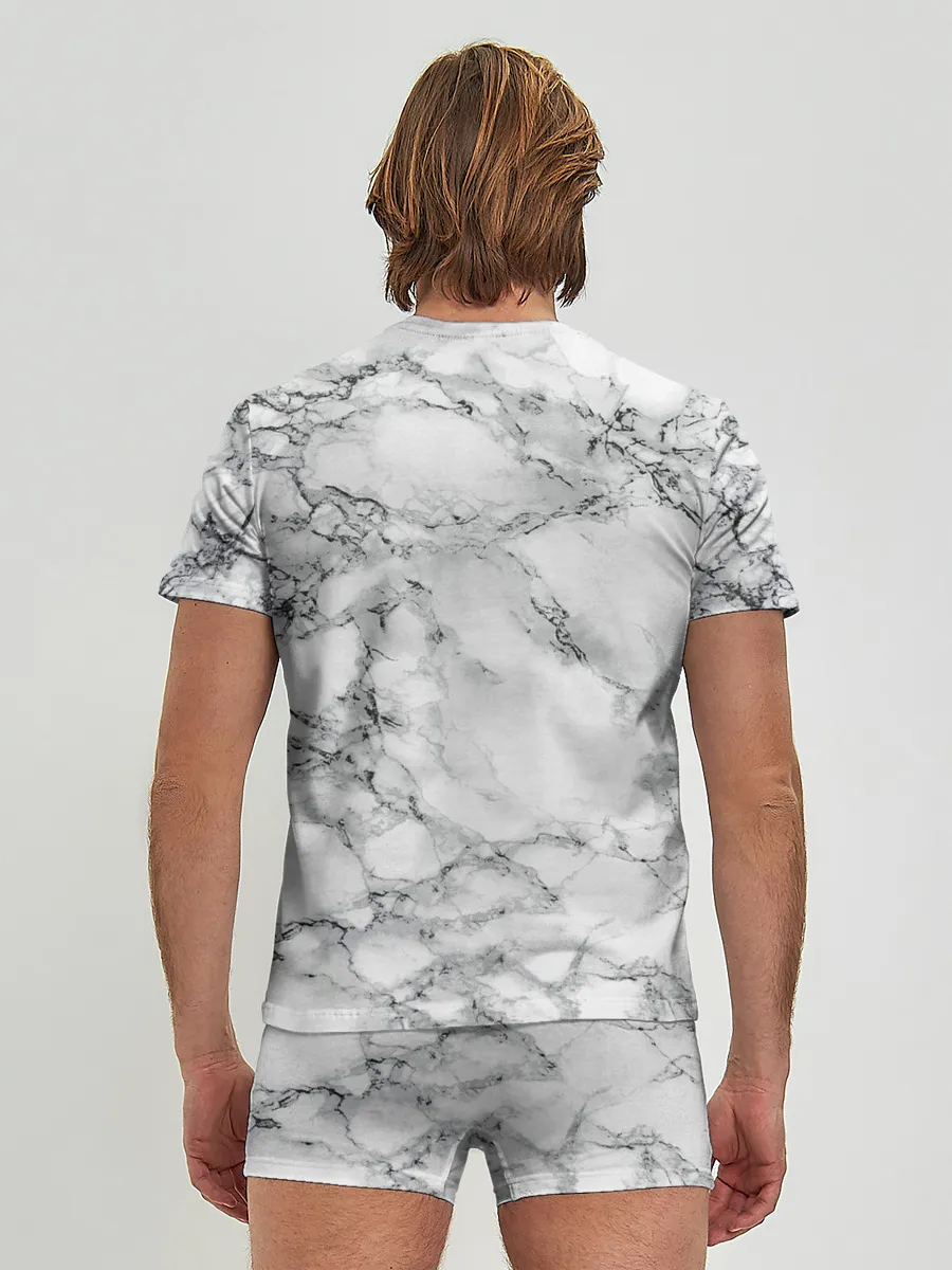 Мужские трусы с футболкой / Мрамор