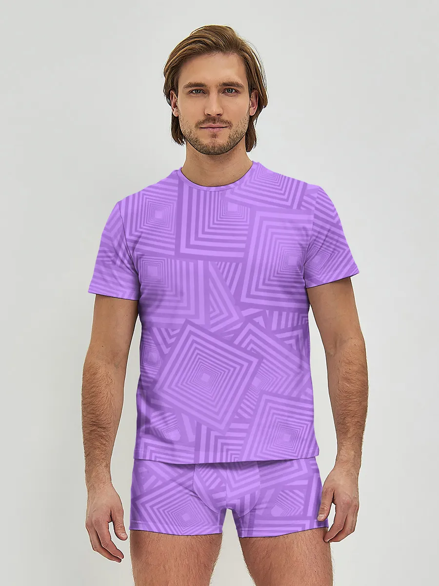 Мужские трусы с футболкой / Квадраты в квадратах