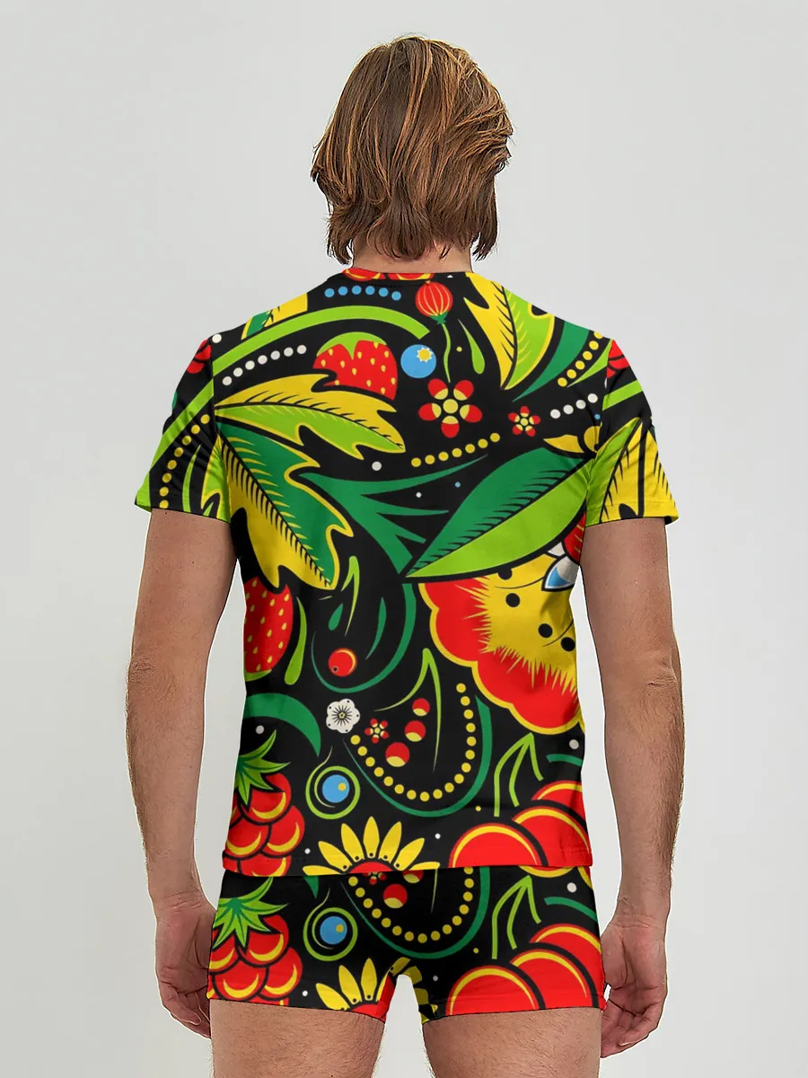 Мужские трусы с футболкой / Цветы