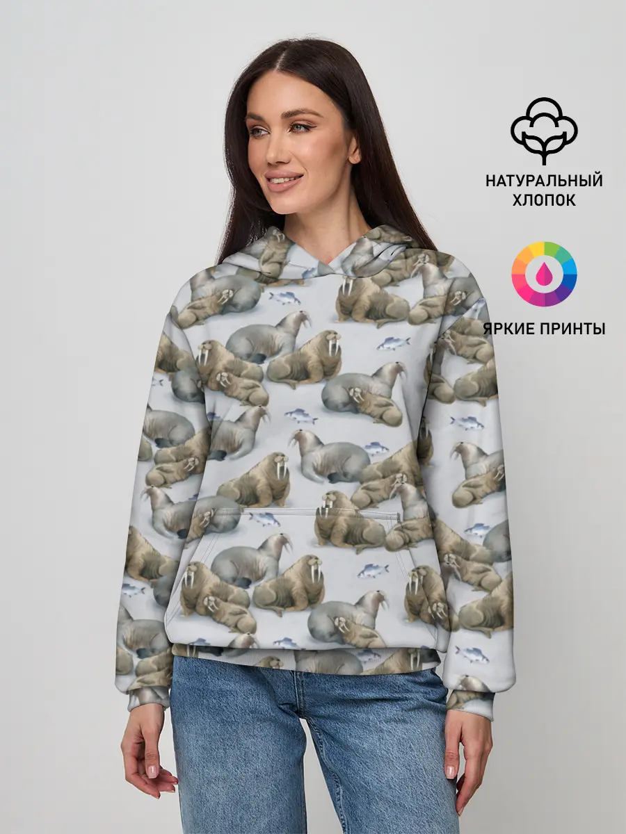 Женское худи / Моржи