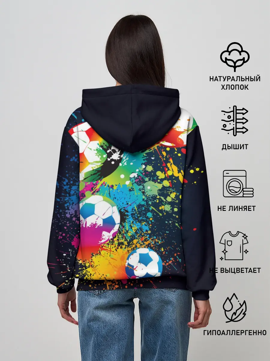 Женское худи / Футбольные мячи