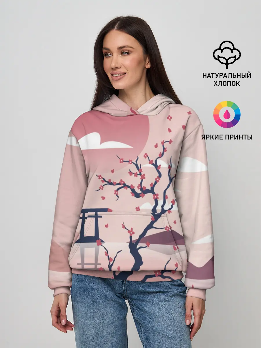 Женское худи / Японский мотив