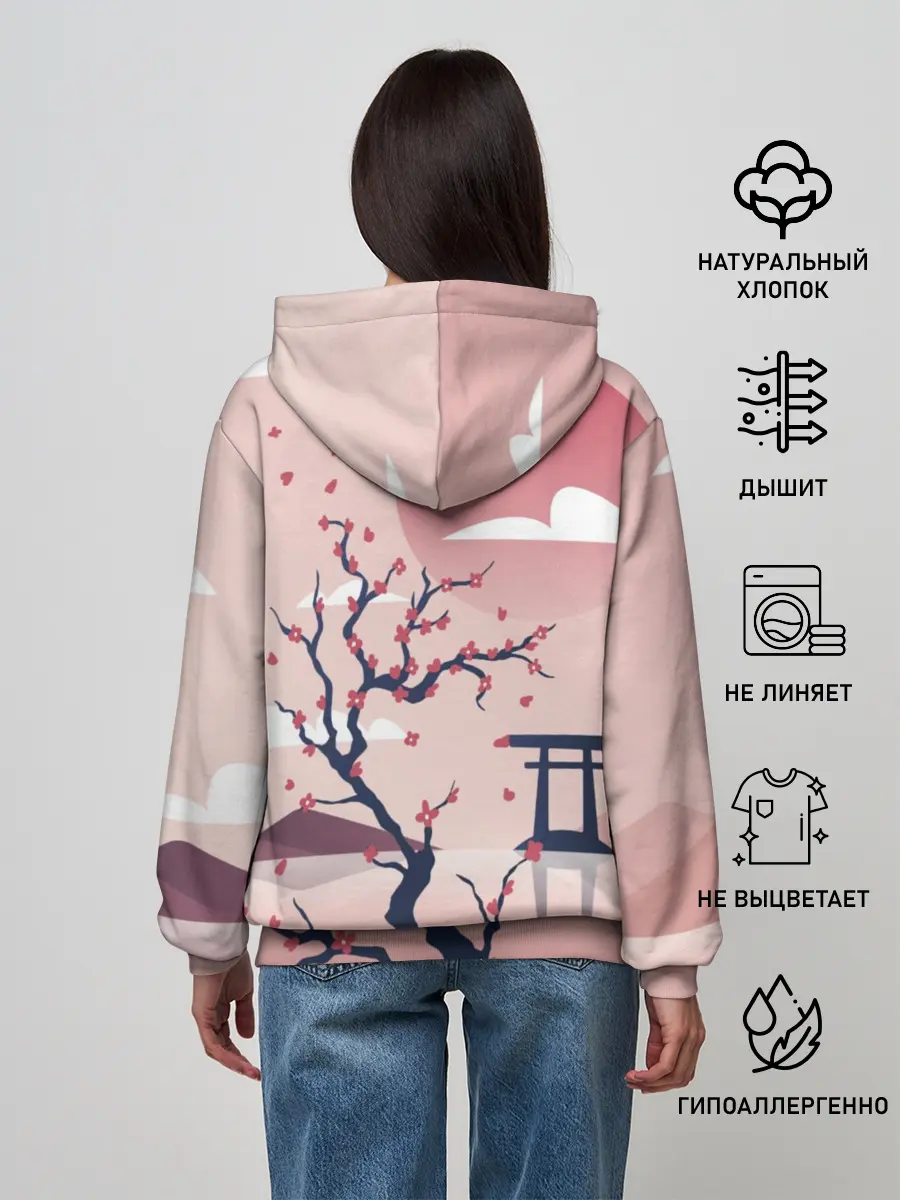 Женское худи / Японский мотив