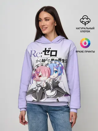 Женское худи / Re:Zero. Рем и Рам
