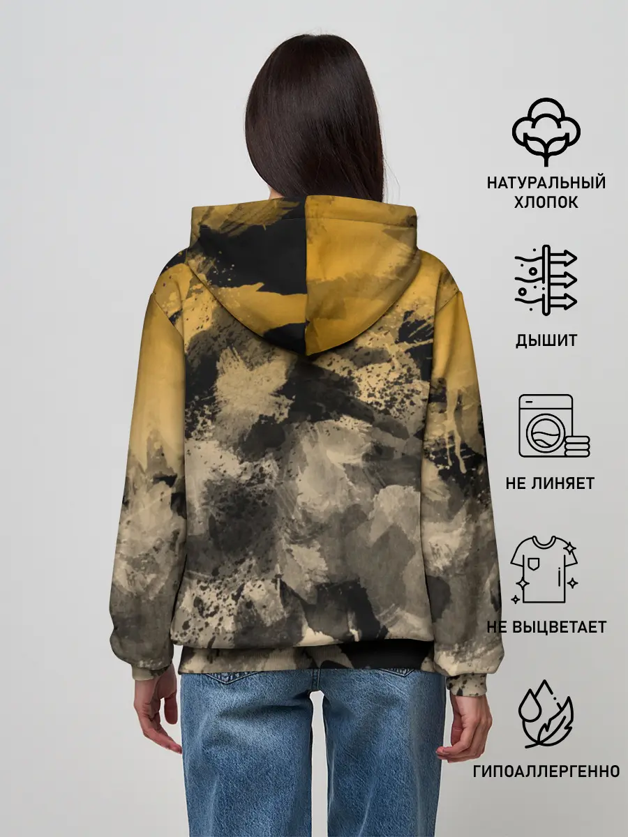 Женское худи / Billie Eilish Акварель