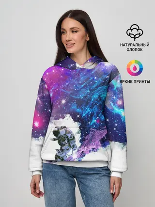 Женское худи / Космический сноуборд