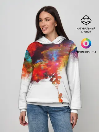 Женское худи / Девочка с шарами