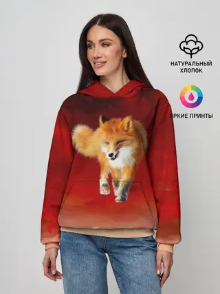 Женское худи / Огненная Лиса