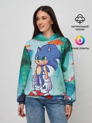 Женское худи / Ежик Соник